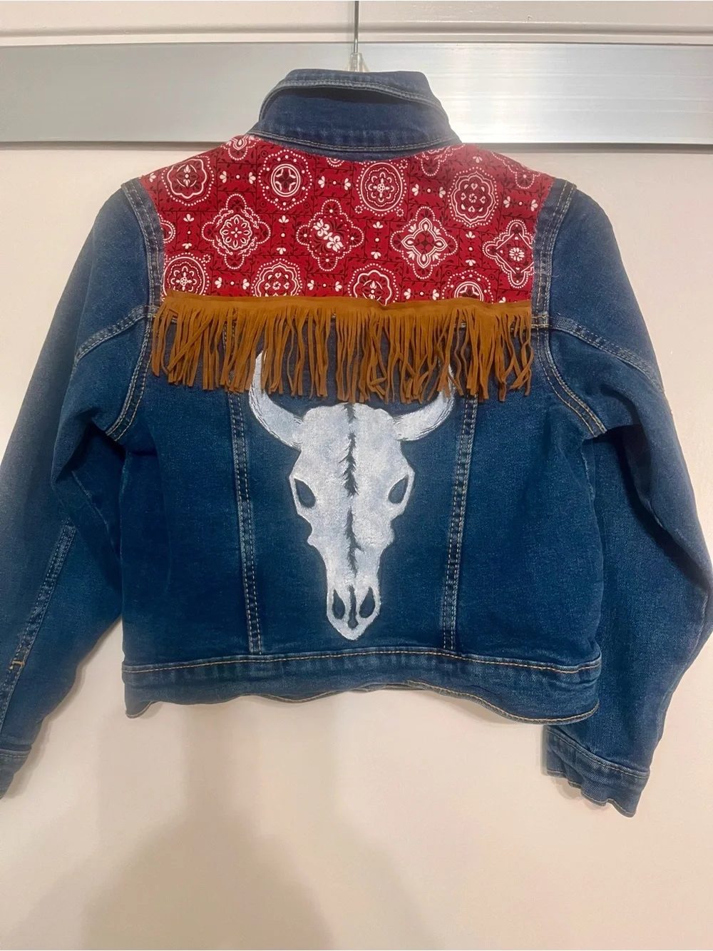 Kids western theme down jacket